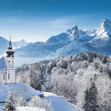 The Bavarian Alps in winter. canadastock / Shutterstock Images