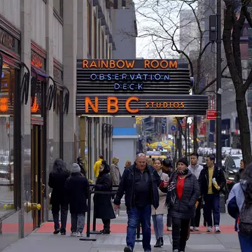 The entrance to NBC Studios in New York City. 4kclips/Shutterstock