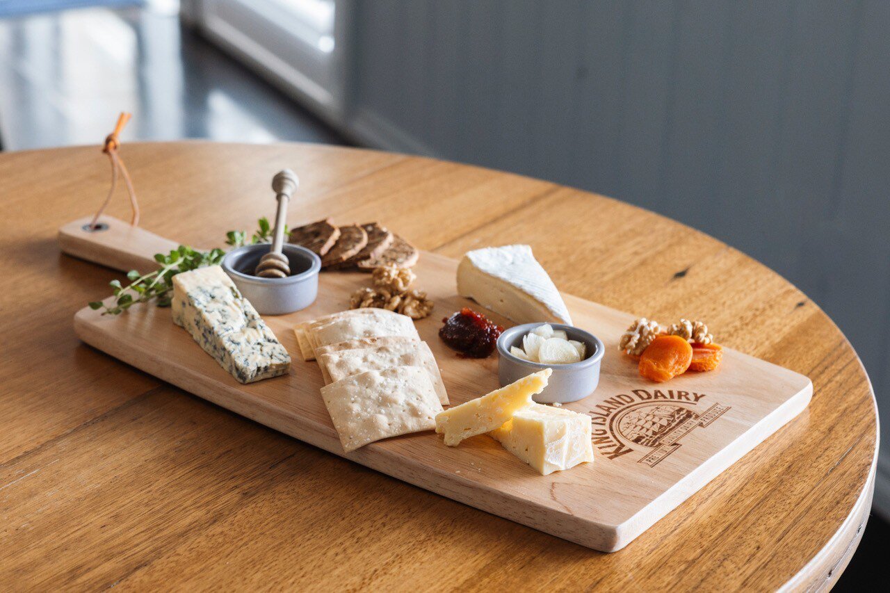 Charcuterie board at King Island Dairy in Tasmania, Australia. 