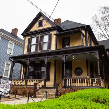 Martin Luther King Jr was born in this two-story home on Auburn Avenue in 1929 © alisafarov / Shutterstock