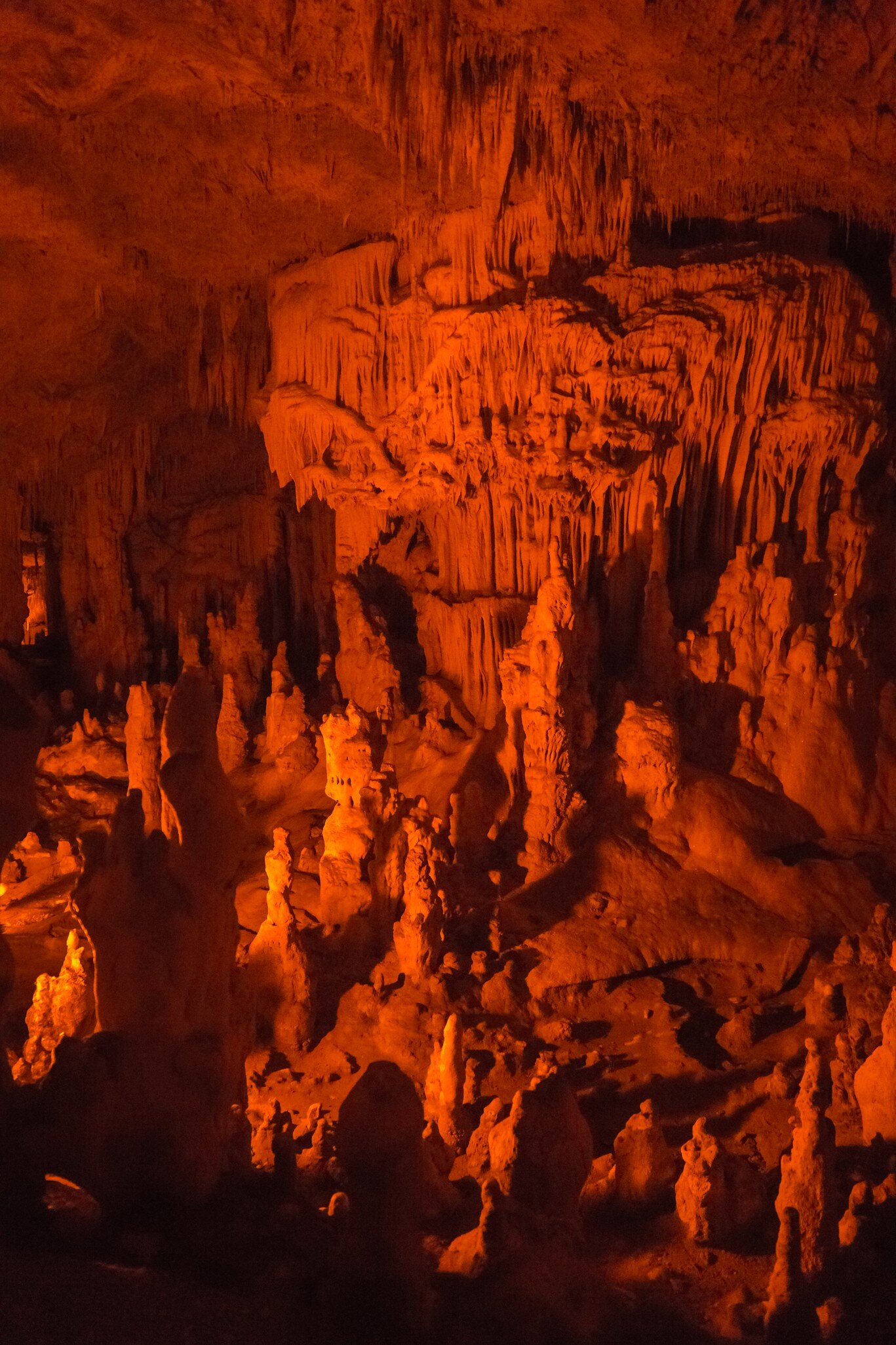View of mineral formations in Perama Cave, Northern Greece.