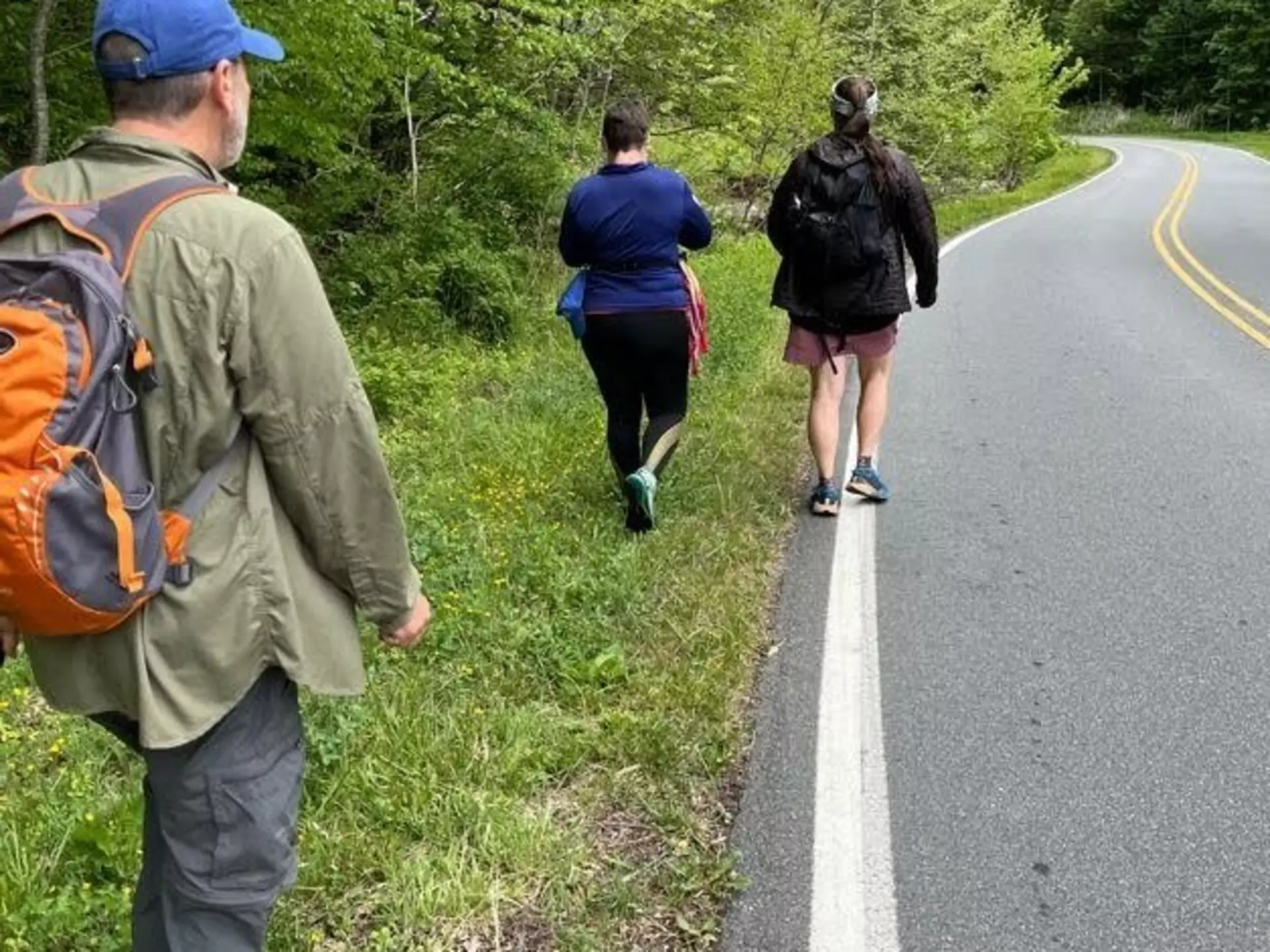 Jennifer Pharr Davis hiking the Burnsville Connector