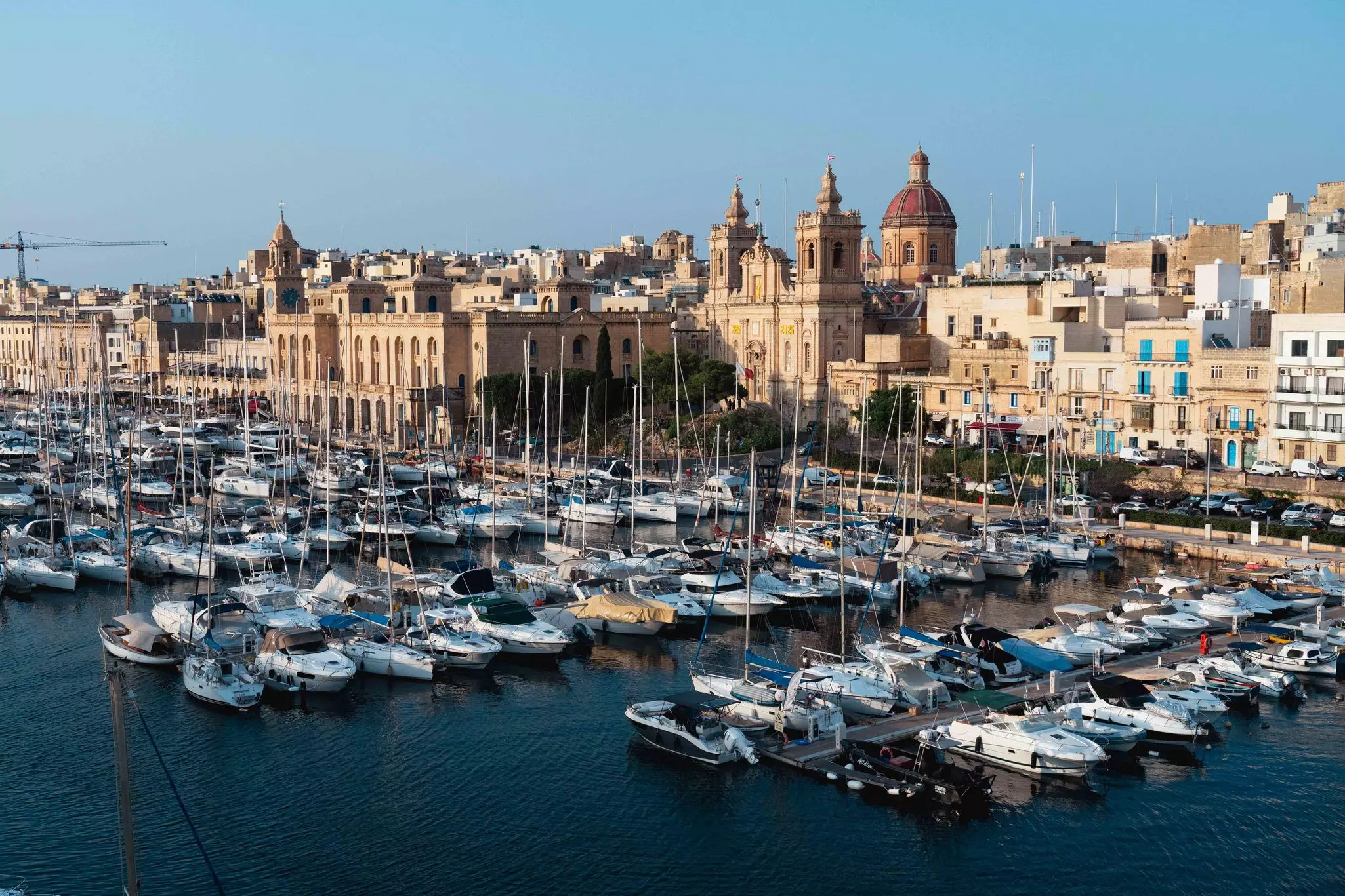 The view of Senglea Harbor from the rooftop of the Cugo Gran Macina