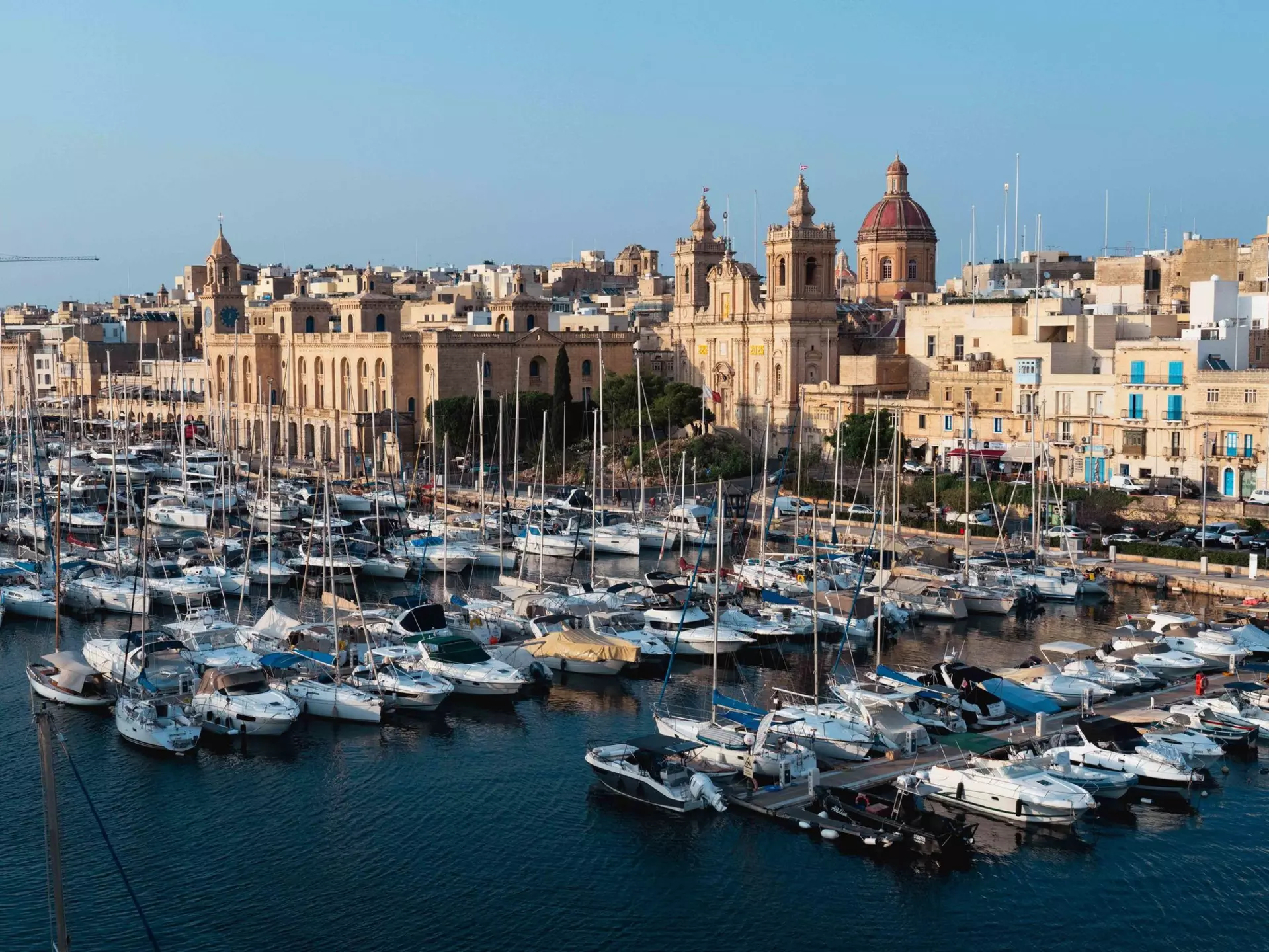 The view of Senglea Harbor from the rooftop of the Cugo Gran Macina