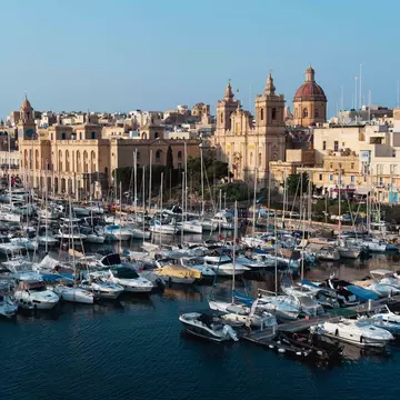 The view of Senglea Harbor from the rooftop of the Cugo Gran Macina