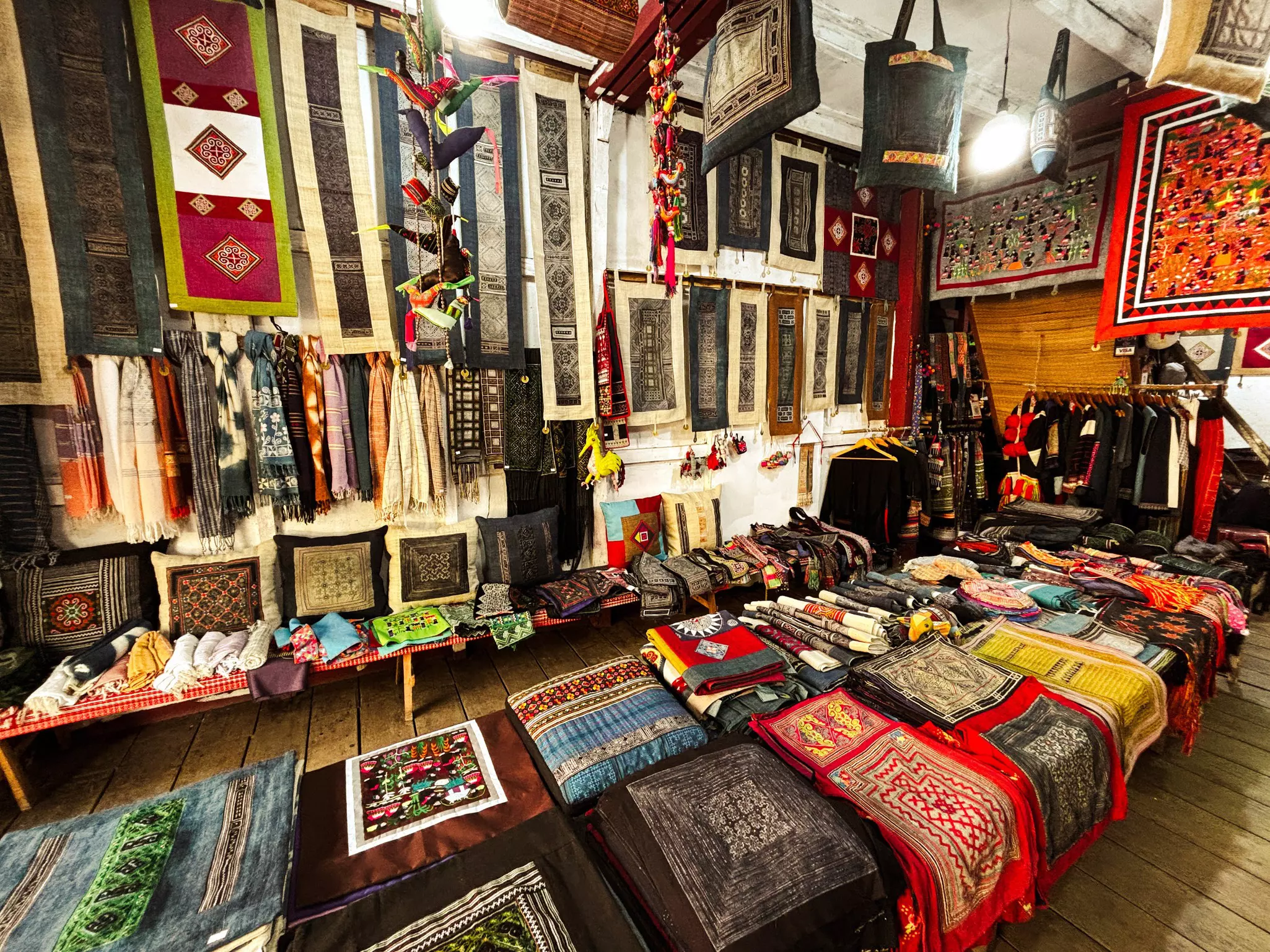 Local Hmong craft shop in Luang Prabang, Laos. 
