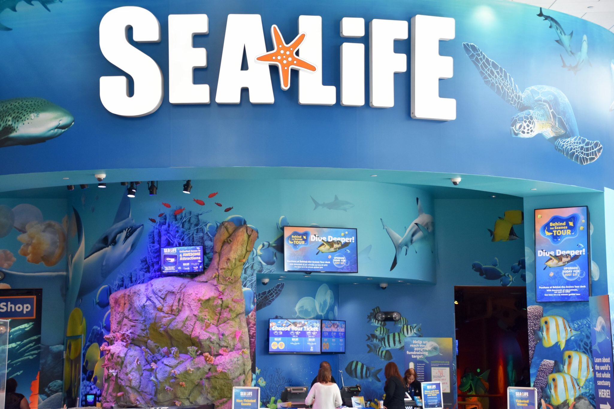 ORLANDO, FL – NOV 24: Sea Life Aquarium at ICON Park in Orlando, Florida, as seen on Nov 24, 2019.  It has family-friendly exhibits with a variety of sea creatures.; Shutterstock ID 1735080233; your: Bridget Brown; gl: 65050; netsuite: Online Edit...