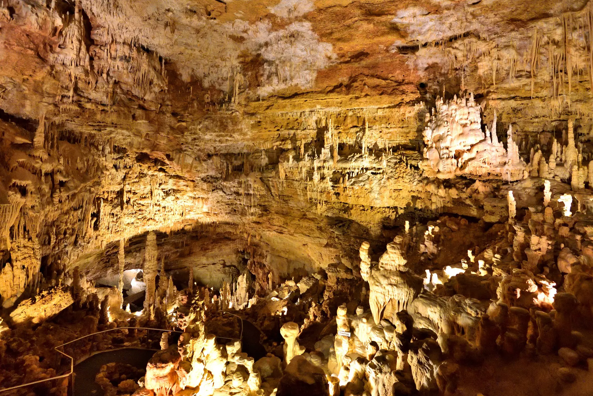 The Natural Bridge Caverns are the largest known commercial caverns in the U.S. state of Texas, still very active and considered living.