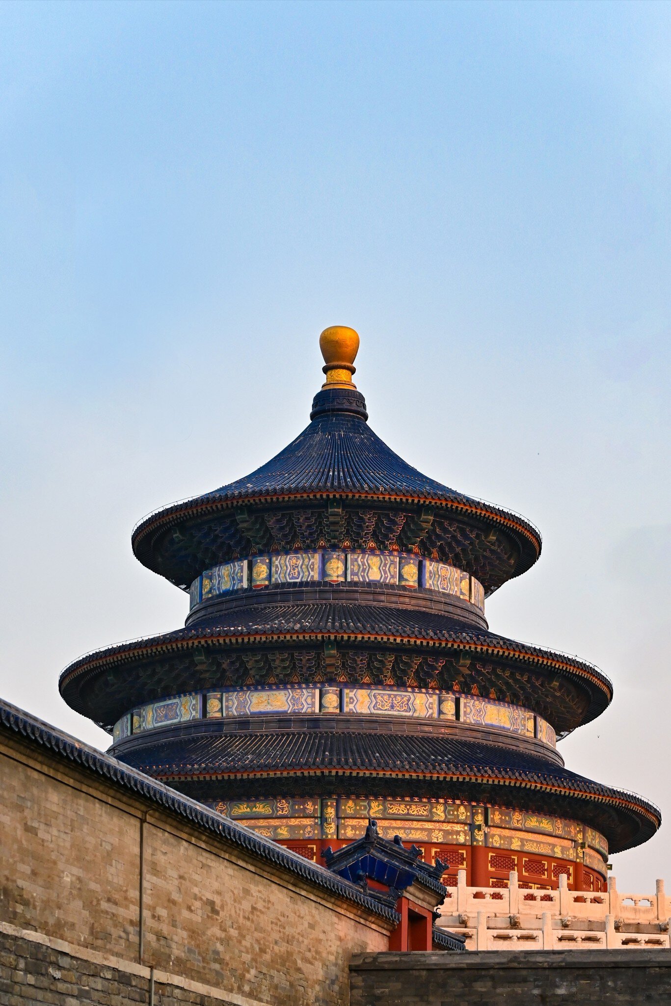 View of The Temple of Heaven at sunset in Beijing, China.