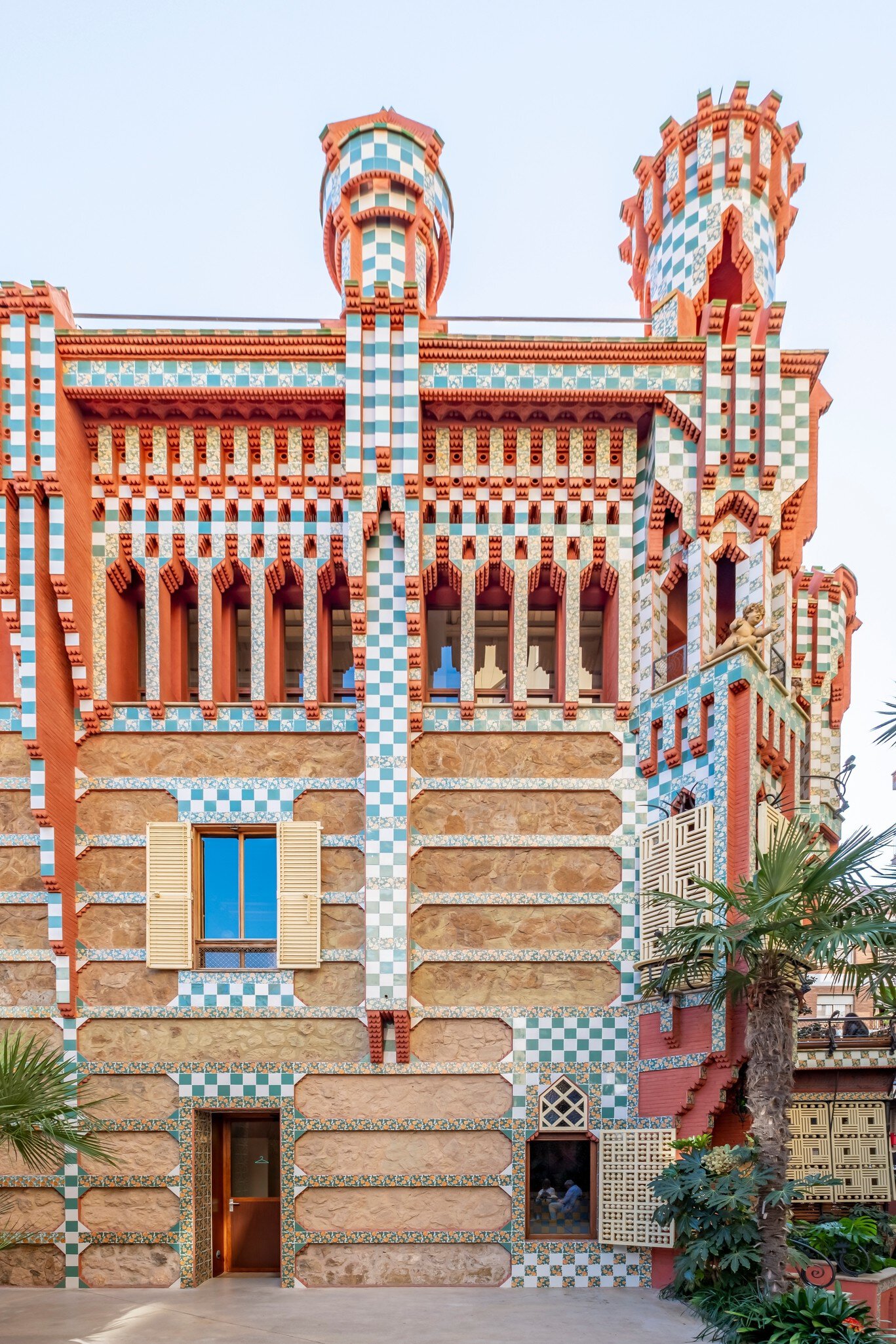 Barcelona, Spain - September 20, 2021: Casa Vicens is a modernist building located in Barcelona, in the district of Gracia. Work of Antoni Gaudí, it was the first important project of the architect.