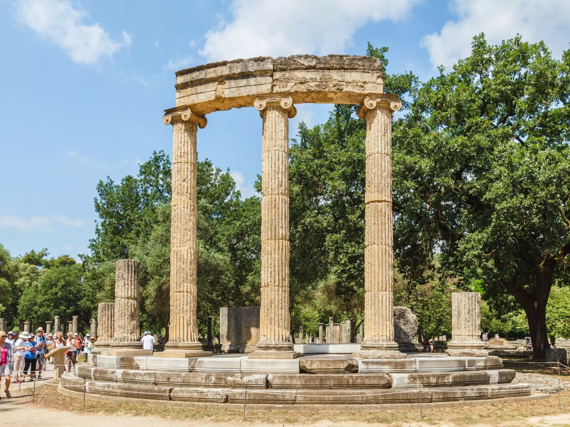 The ruins of Olympia; the birth place of Olympic games in Katakolon. Littleaom/Shutterstock