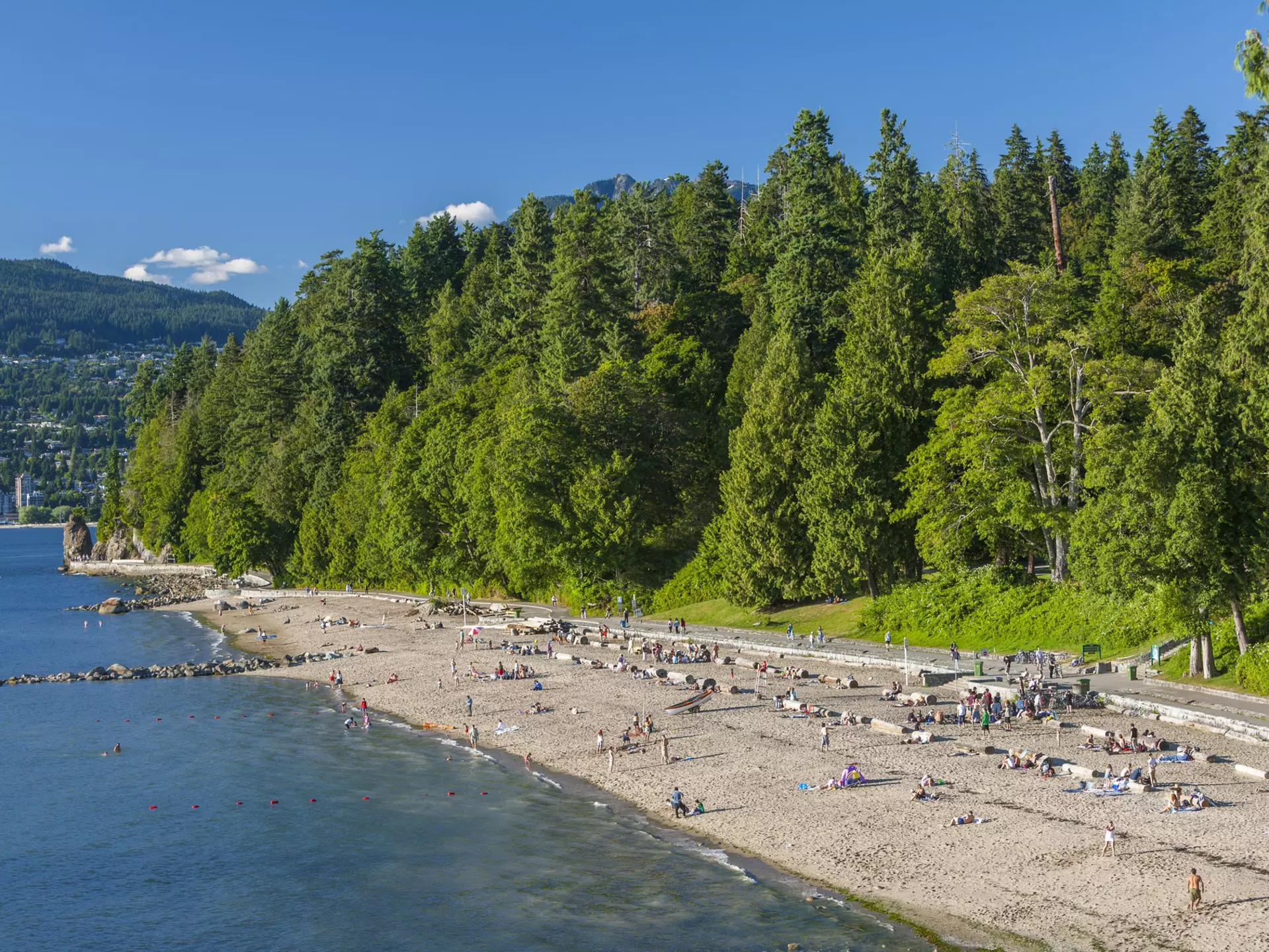 Third Beach, Vancouver
522997967
Photography; BC; Beach; Blue; Day; Outdoors; Pacific Ocean; Third Beach - Vancouver; British Columbia; Canada; Green Color; High Angle View; Nature; Sea; Travel Destinations; Tree; Upperdeck View; Vacations; Vancouver; Vancouver - Canada; Color Image; Horizontal; Incidental People; Siwash Rock; Sky; Stanley Park - Vancouver - Canada; Summer; Sunny; Water's Edge;