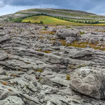 The karst rock formations at the Burren, County Clare, Ireland