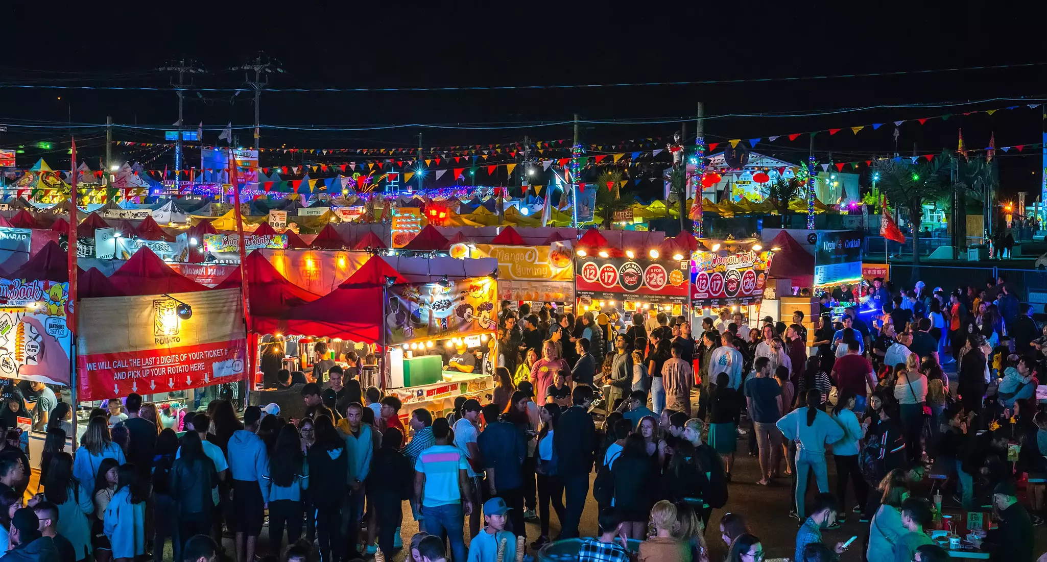 Crowds at the Richmond Night Market, Richmond, British Columbia, Canada