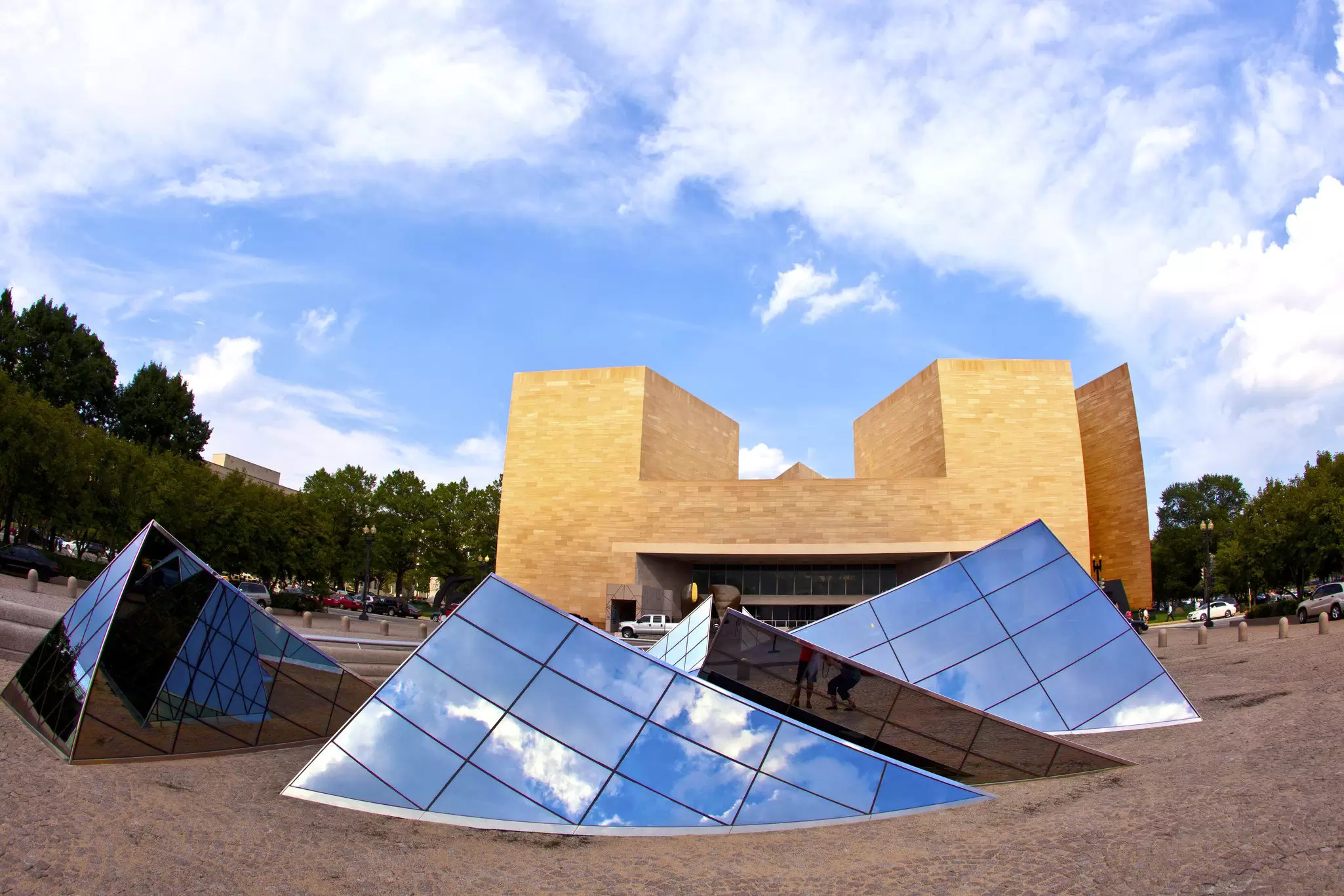 The East Building pyramid of the National Gallery of Art in Washington DC