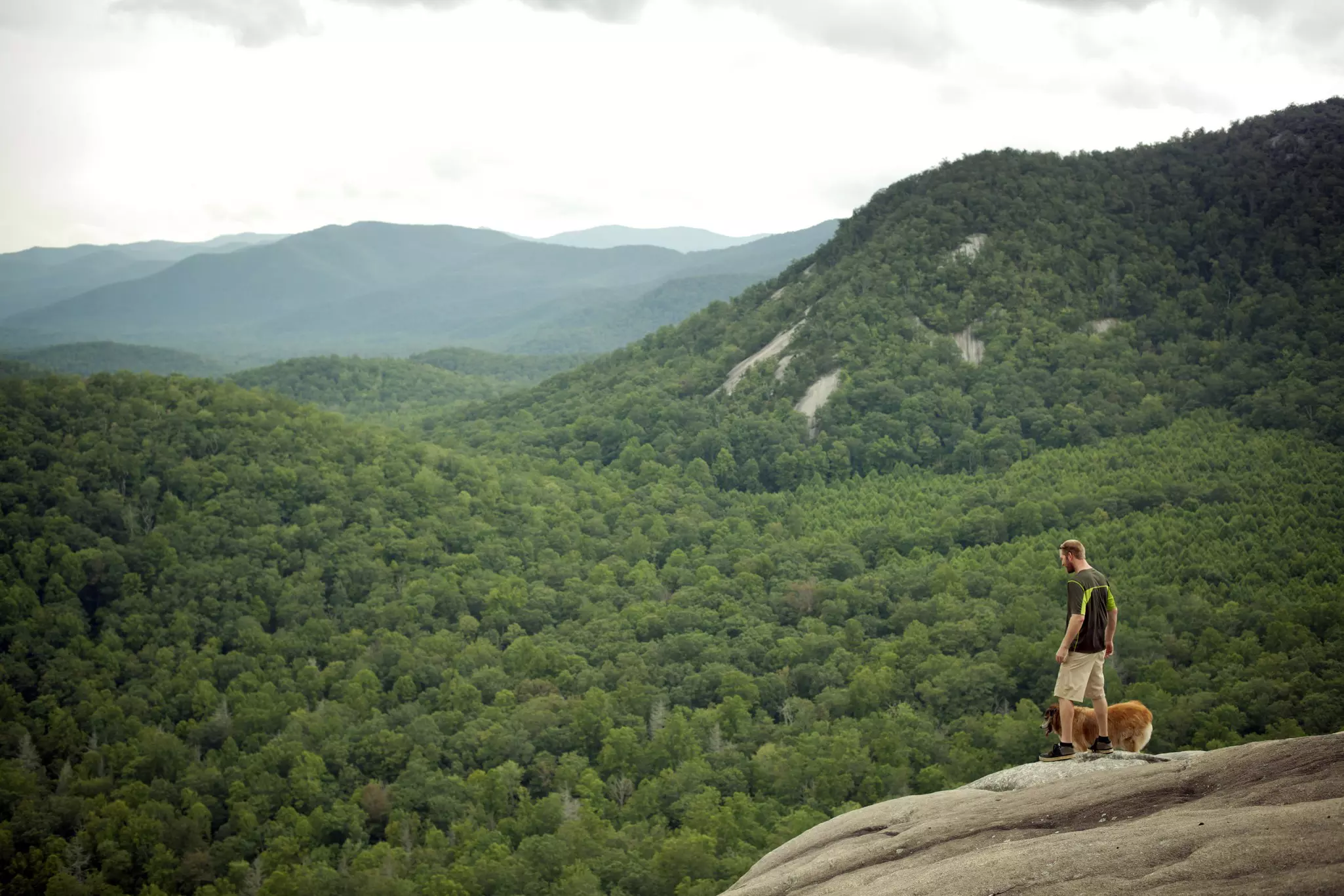 Hiking in Pisgah National Park, outside of Asheville, North Carolina