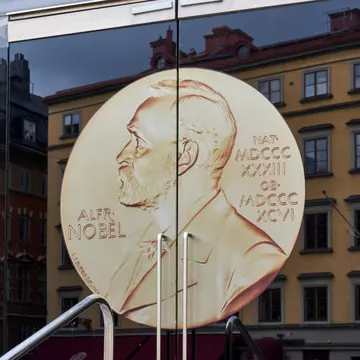 Stockholm, Sweden - Sept 03, 2020: The entrance of The Nobel Prize Museum (Swedish: Nobelmuseet) located in the Old Town of Stockholm.  License Type: media  Download Time: 2023-06-25T07:29:09.000Z  User: hannahblackie10  Is Editorial: Yes  purchase_order: 56530/Global Publishing WIP  