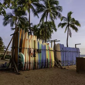 Surfboards at Waikiki Honolulu public beach
1488934609
