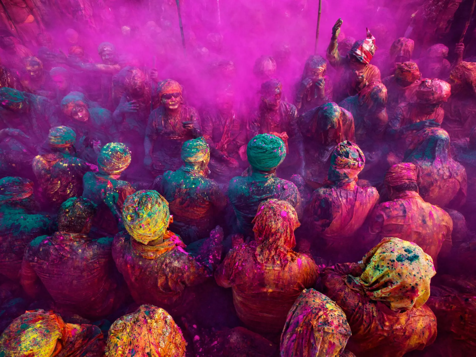 Holi is just the most colorful of India's many vibrant festivals. Himanshu Khagta/Getty Images