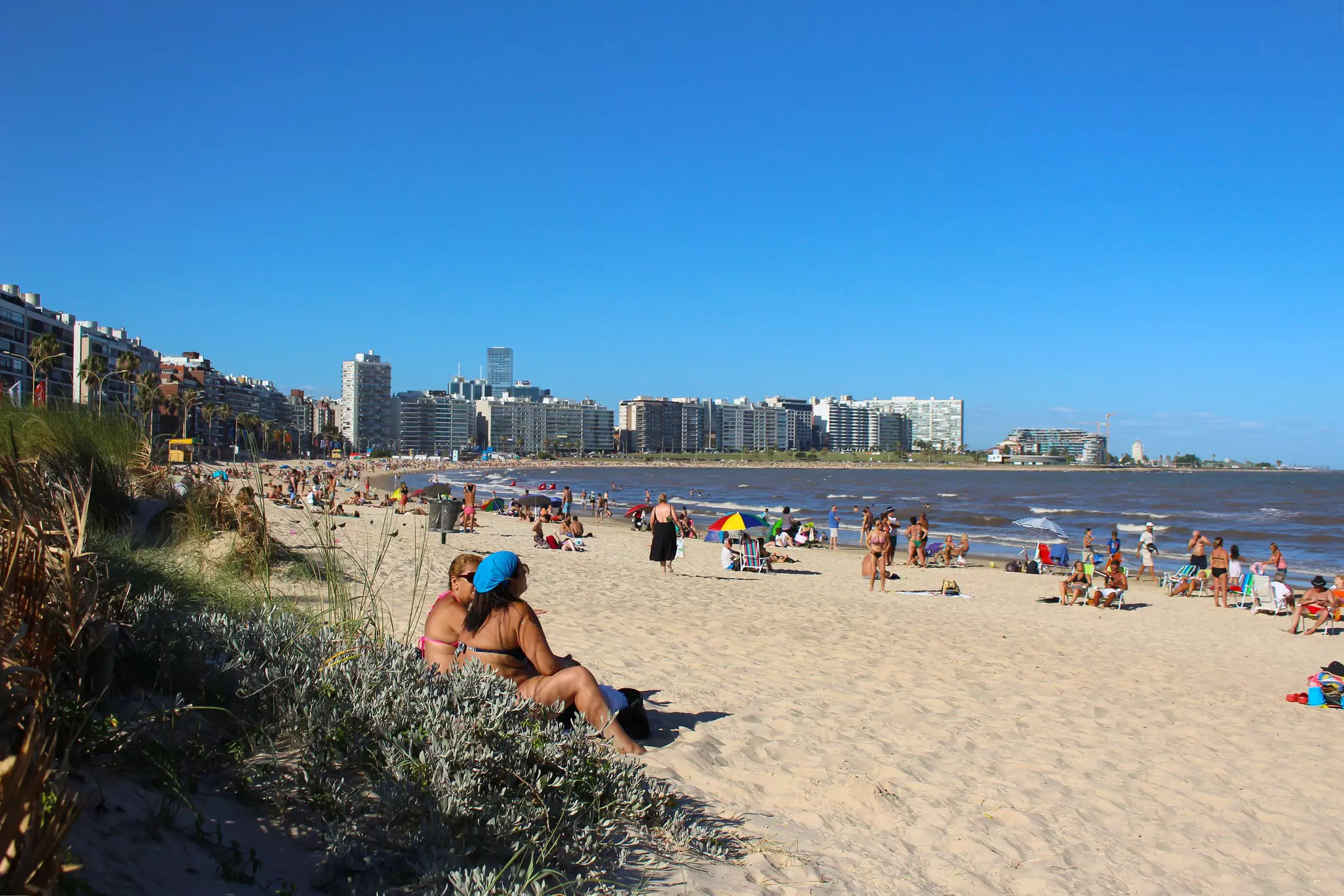 Pocitos Beach in Montevideo.