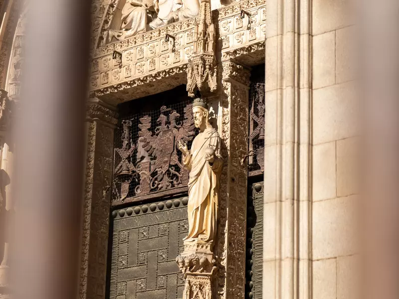 It features intricate stonework, pointed arches, and a soaring central nave.