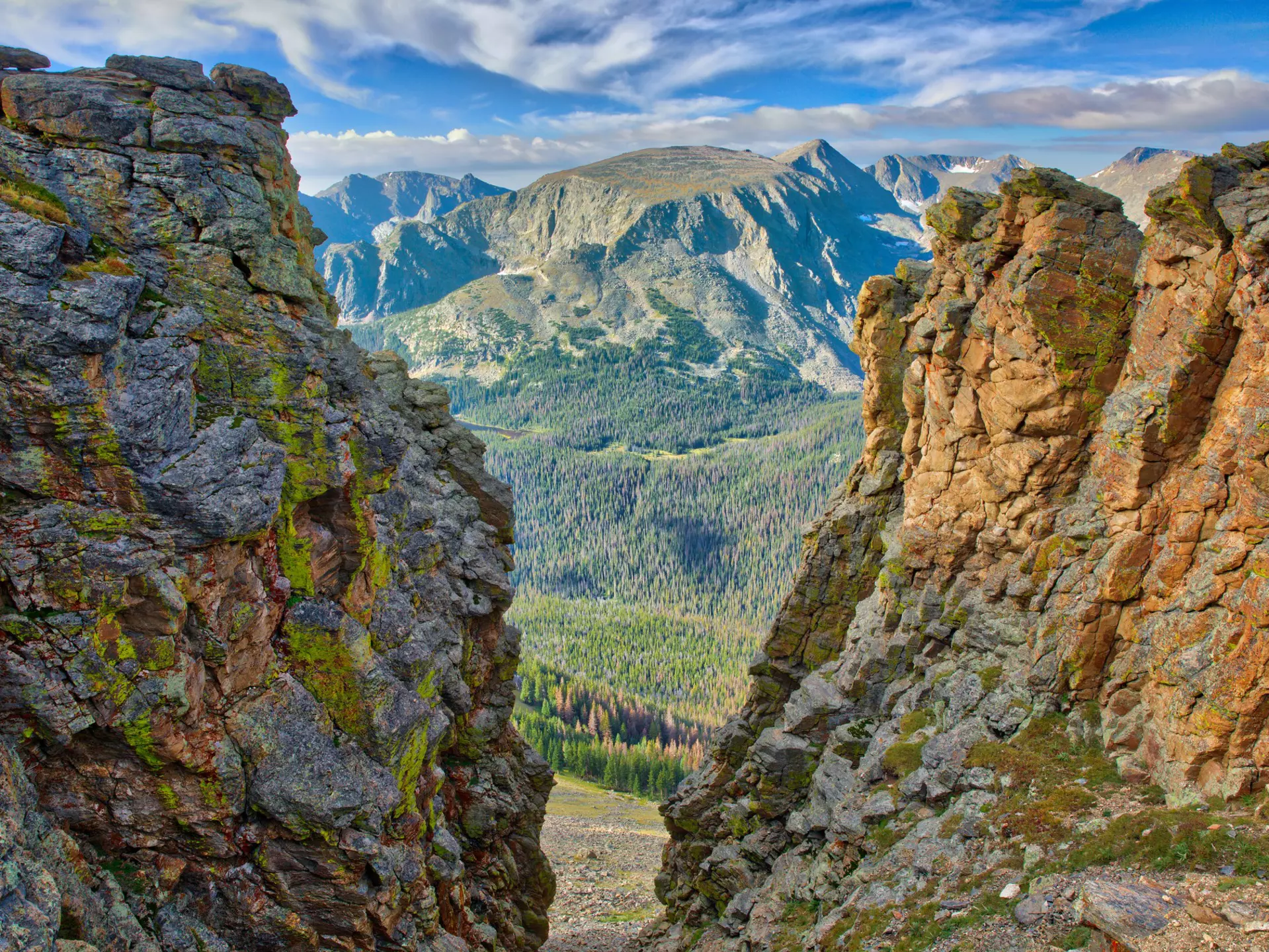 The Continental Divide from Trail Ridge Road in Rocky Mountain National Park