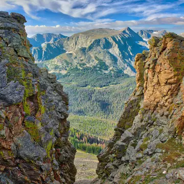 The Continental Divide from Trail Ridge Road in Rocky Mountain National Park