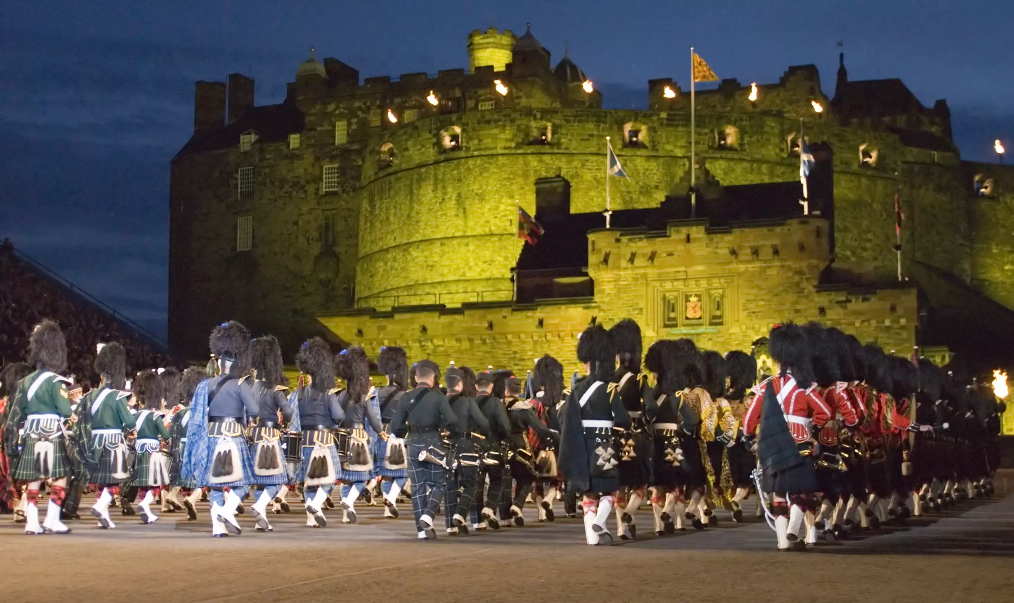 Massed Pipes and Drums at the Royal Edinburgh Military Tattoo.