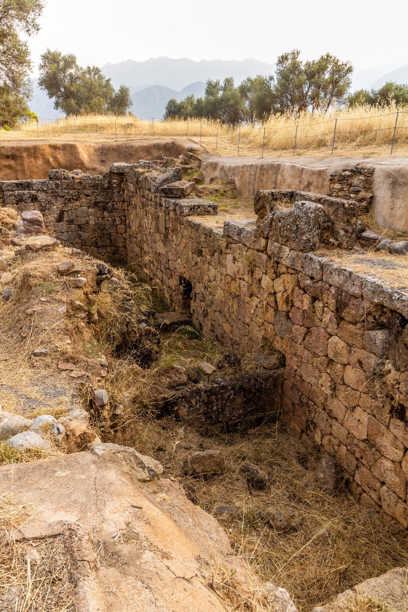 View of the ruins of Ancient Sparta in Greece.
