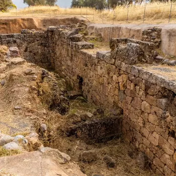 View of the ruins of Ancient Sparta in Greece.