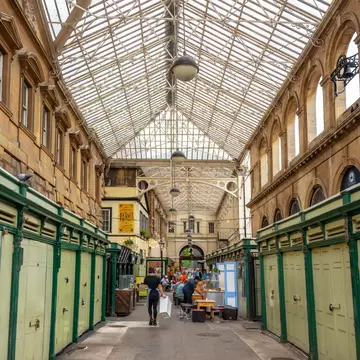 BRISTOL, UK - JULY 28: St Nicholas indoor market, on July 28, 2018 in Bristol, License Type: media, Download Time: 2026-04-23T18:53:44.000Z, User: LP_ZRay, Editorial: true, purchase_order: 65050 - Digital Destinations and Articles, job: Lonely Planet, client: App Content, other: Zayira Ray
