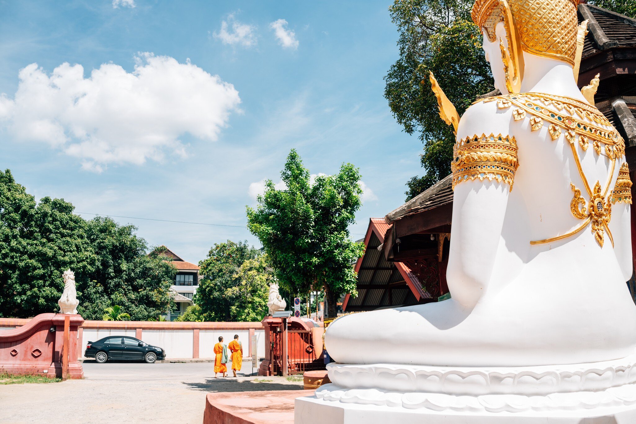 Old town Wat Phan Tao temple in Chiang Mai, Thailand.