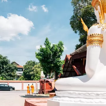 Old town Wat Phan Tao temple in Chiang Mai, Thailand.