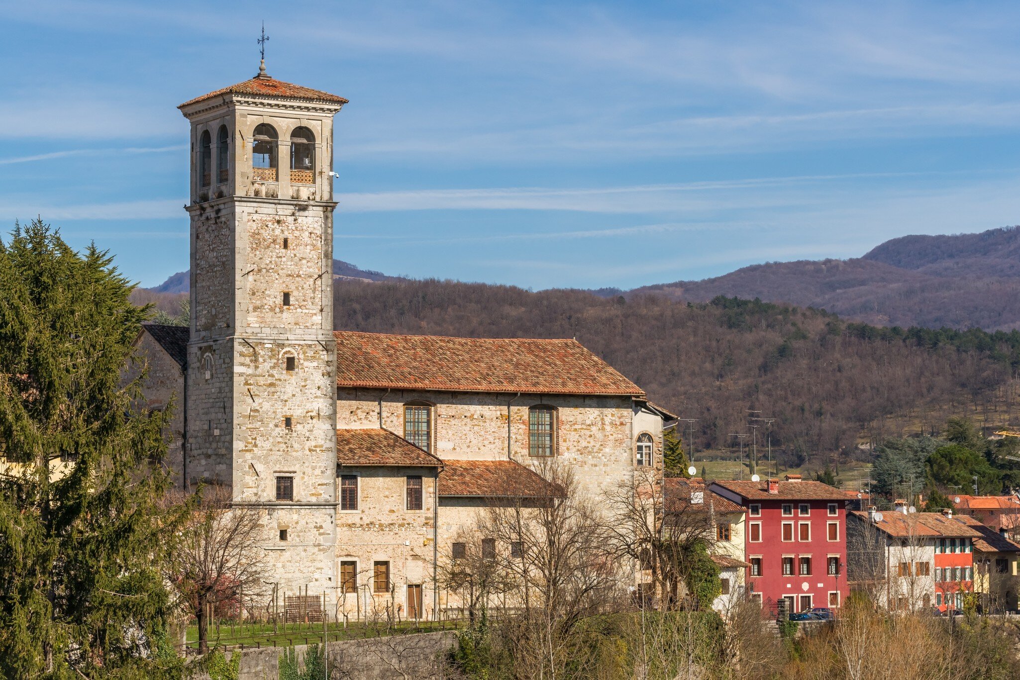 The church Oratorio di Santa Maria in Valle, also known as Lombard Temple,  in the city of Cividale del Friuli in Northern Italy; Shutterstock ID 268767326;
