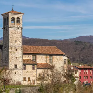 The church Oratorio di Santa Maria in Valle, also known as Lombard Temple,  in the city of Cividale del Friuli in Northern Italy; Shutterstock ID 268767326;