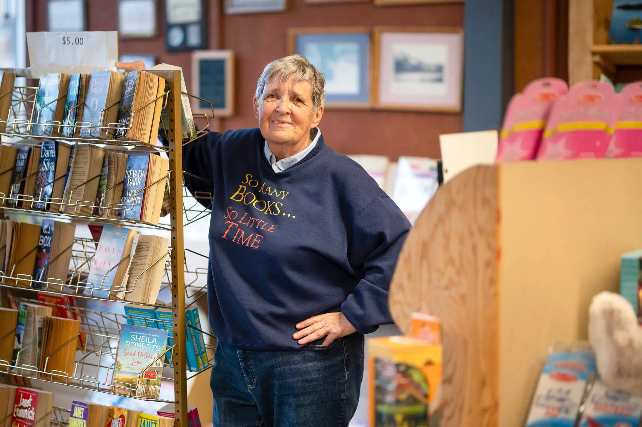 Owner Margie Teeter of  Margie's Book Nook in Susanville, California has loved books since she was six years old​​ © Rachel Wilson/Lonely Planet