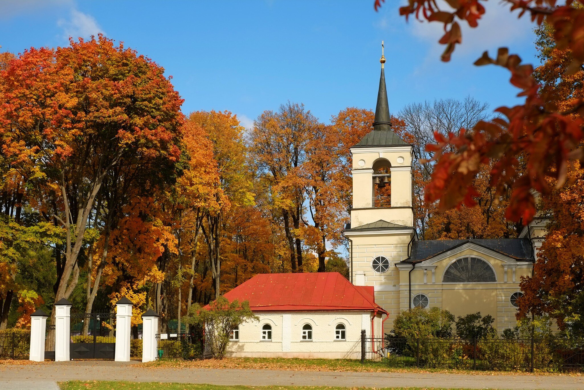 Church at the entrance to Museum-Reserve IS Turgenev "Spassky Lutovinovo." Russia. Orel region, Mtsensk District, the village Spasskoe- Lutovinovo; Shutterstock ID 221602441; Your name (First / Last): Josh Vogel; Project no. or GL code: 56530; Net...
