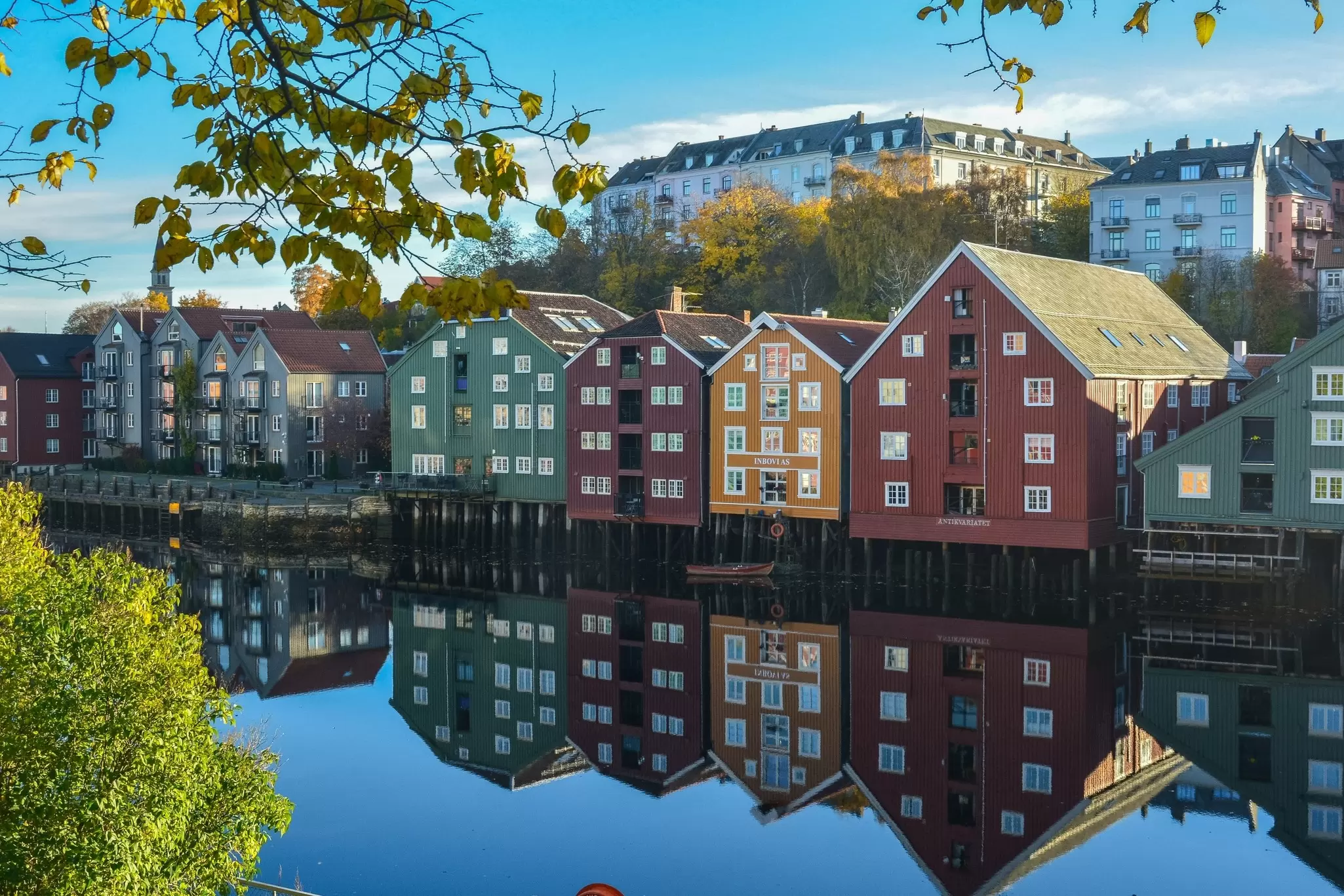Bakklandet neighborhood in Trondheim, Norway. Nina Alizada/Shutterstock