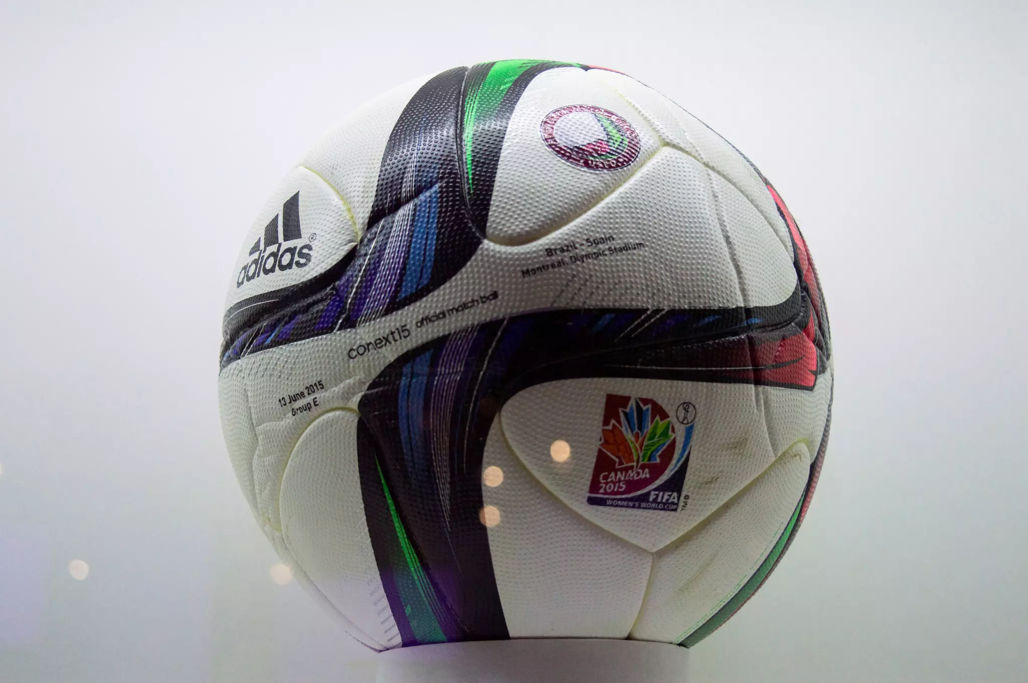 Museu do Futebol (Soccer Museum) at Pacaembu Stadium located in Sao Paulo, including its facade, Olympic medals, soccer balls, soccer shoes, and jerseys.