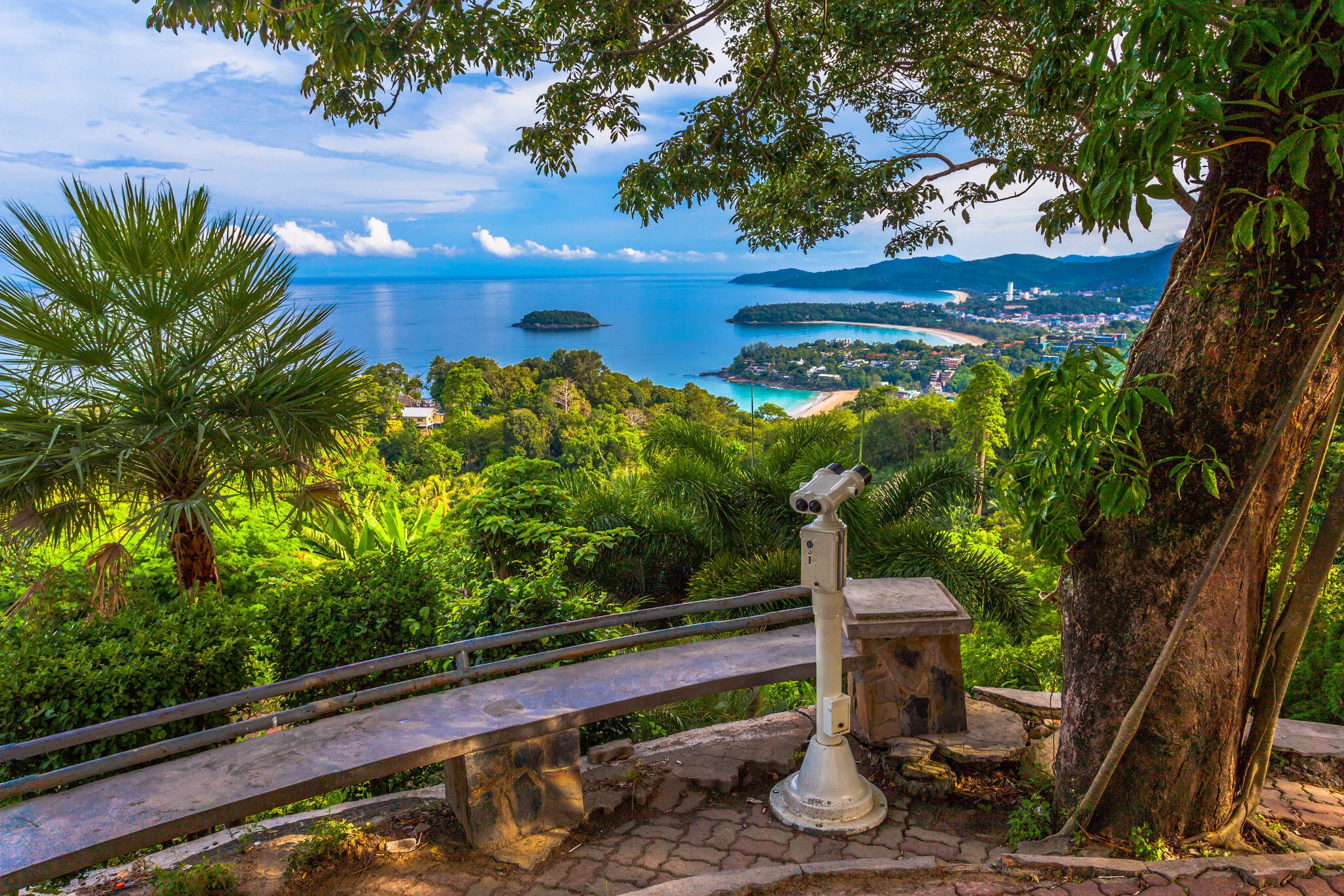 Three beaches viewpoint (Karon View Point) with Kata Noi beach, Kata beach and Karon beach.