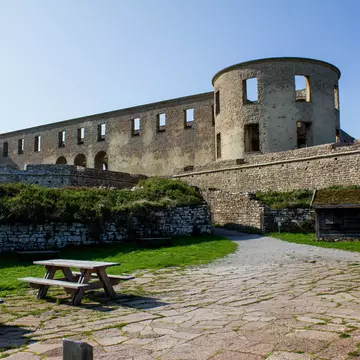 famous attraction Borgholm castle, ruin on the swedish island, Oland, Oeland, sweden, famous for tourists; Shutterstock ID 1856606434;