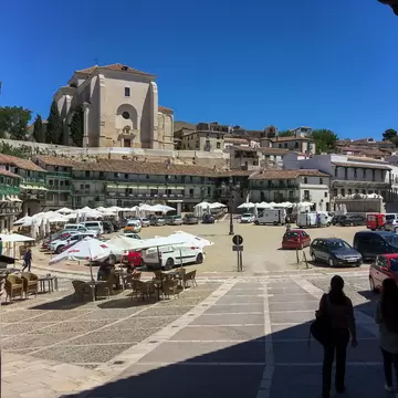 Chinchón, Spain; 19 05 2017. The restaurants have their terraces in the historic town square.