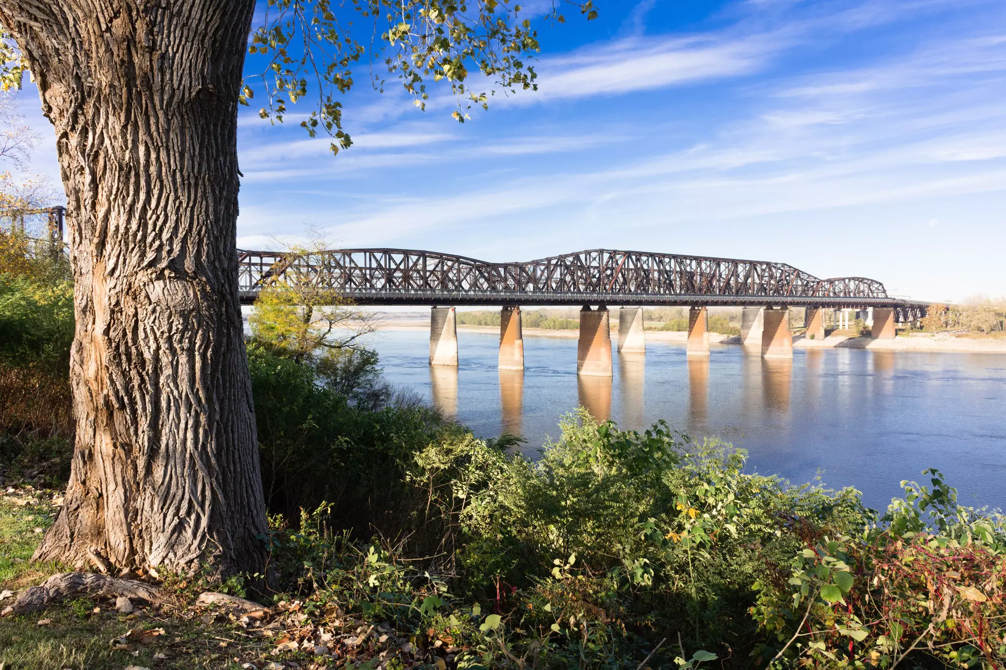 Big River Crossing Bridge with Mississippi River