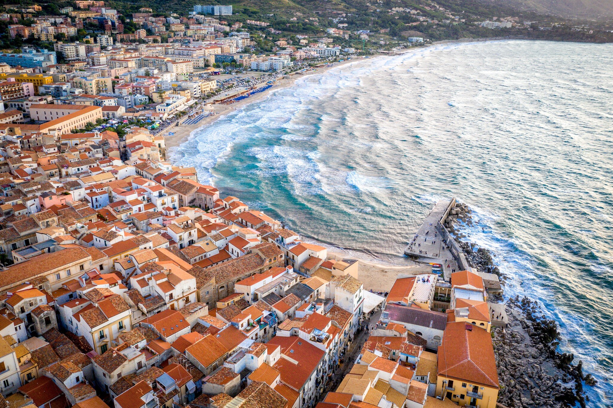 Aerial view of Cefalu Historical Center and sea coastline. Sicily, Italy, License Type: media, Download Time: 2026-03-27T11:24:16.000Z, User: robinbarton170, Editorial: false, purchase_order: 56500 - T&R or Kids, job: Global Publishing-WIP, client: Best Beaches Europe 1, other: Robin Barton