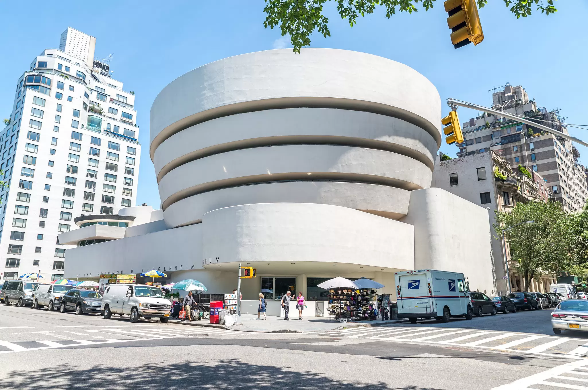 Exterior of the Solomon R. Guggenheim Museum of modern and contemporary art in New York