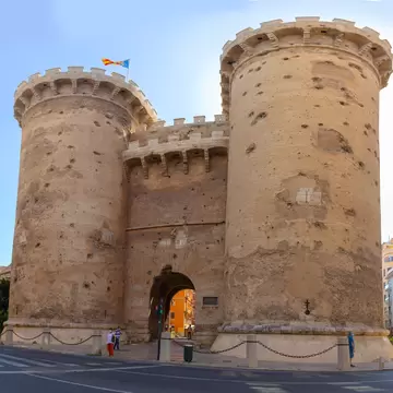 Torres de Quart or Puerta de Quart two fortified gates of the medieval wall of Valencia, Spain
