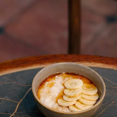 Breakfast oats at Rondo, London. 