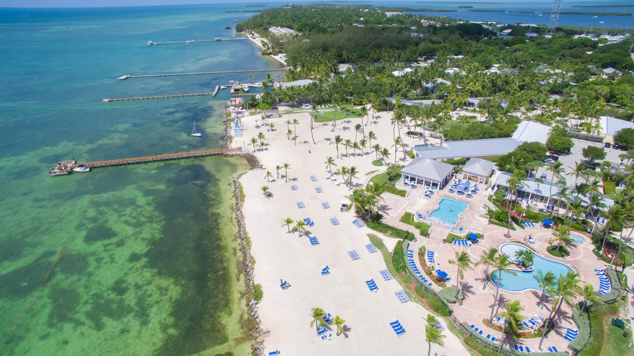 Aerial view of Islamorada.