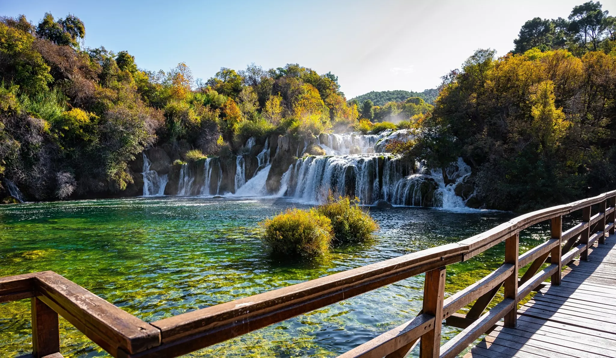 Experience the wonder of waterfalls in Krka National Park in autumn. JGA/Shutterstock