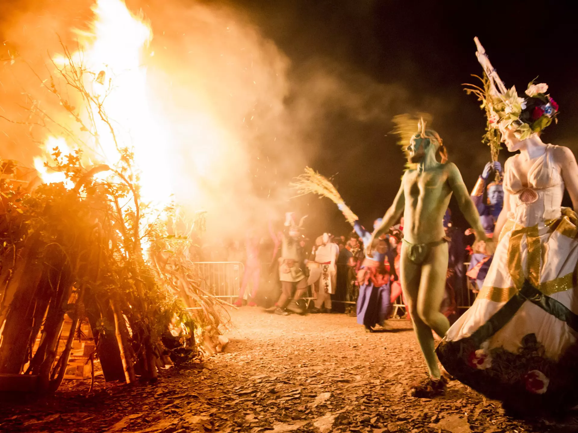 The National Monument was built to honor casualties of the Napoleonic Wars, but also makes a great stage for Beltane Fire Festival © Roberto Ricciuti / Contributor